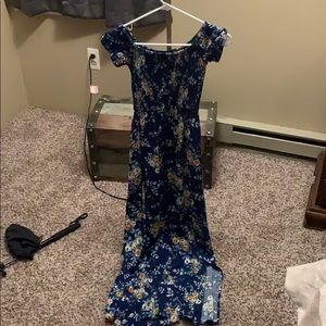 Blue Floral Maxi Dress